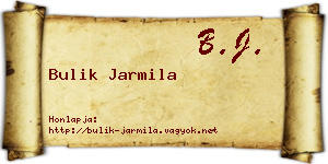 Bulik Jarmila névjegykártya